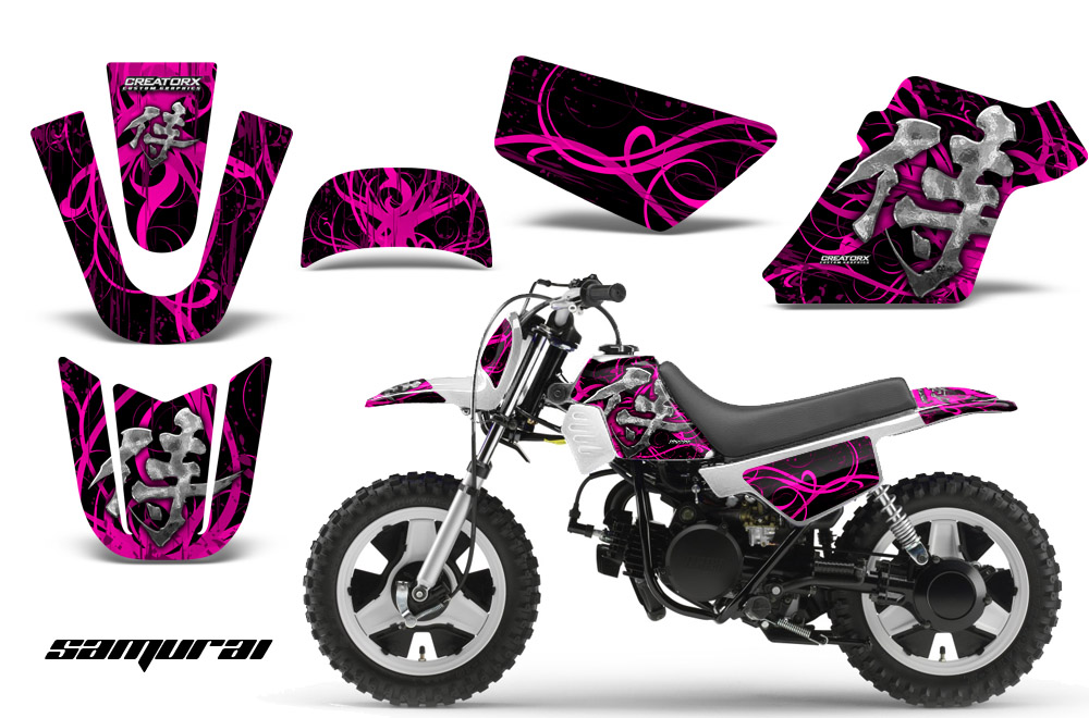 Yamaha PW 50 Graphics Kit Samurai Pink Black WB